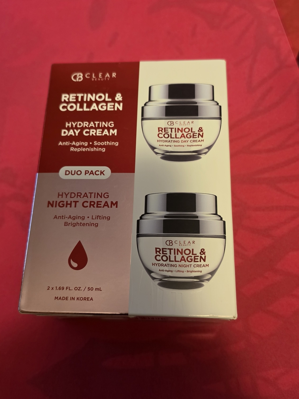 Retinol & Collagen Hydrating Day & Night Cream Duo Pack - Red